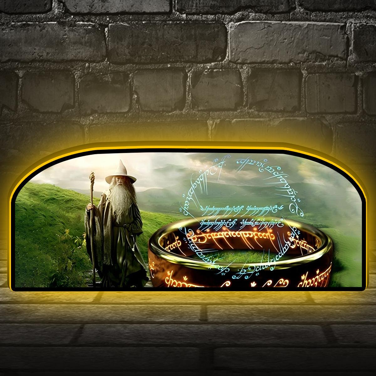 Herr der Ringe Flipper-Aufsatz, 3D-gedruckter LED-Leuchtkasten, LOTR-Leuchtkasten, perfekt für Spielzimmer oder Flipperautomaten