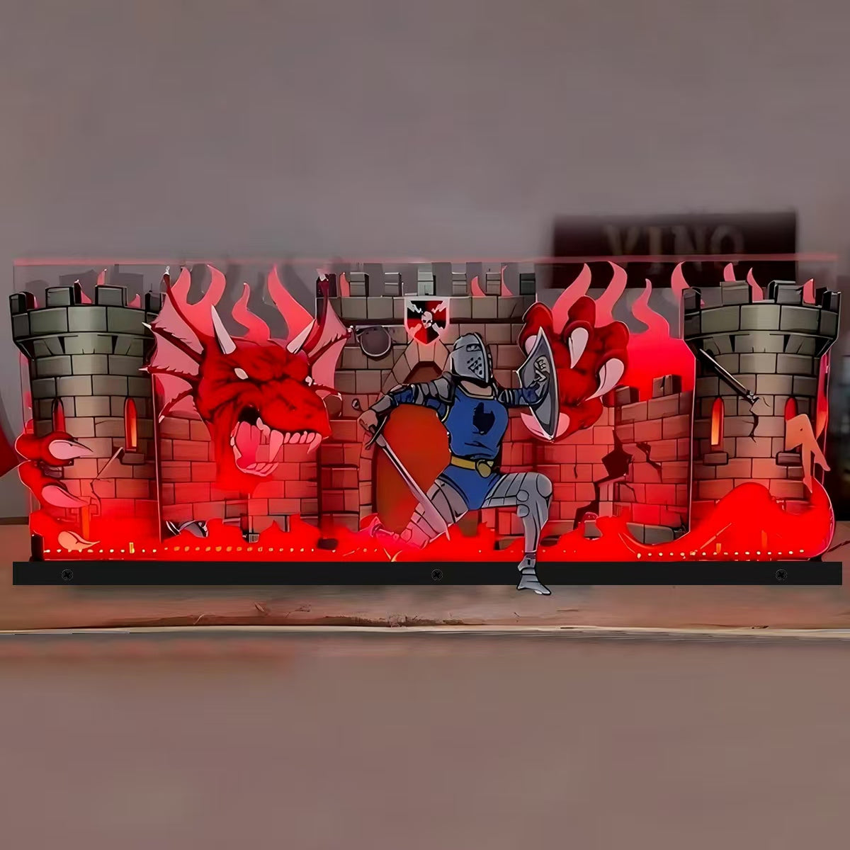 Décoration LED 3D en acrylique pour flipper Medieval Madness Remake