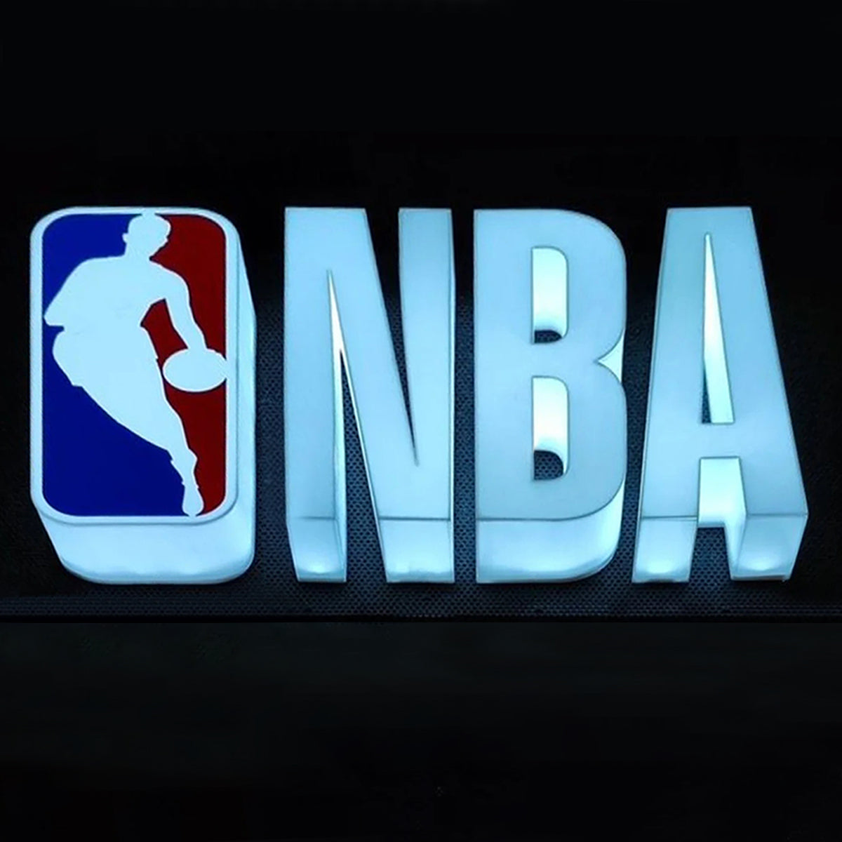 NBA Logo 3D Printed LED Lightbox for Gaming Room Decor, Classic Arcade Gaming Lightbox