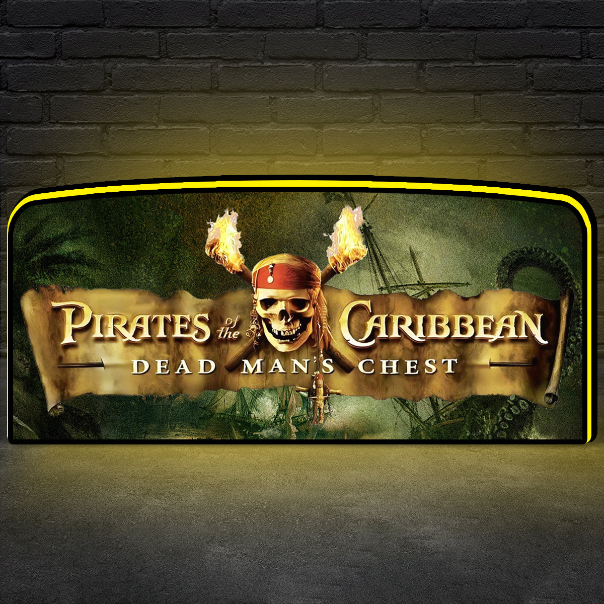 Pirates of the Caribbean Pinball Topper for JJP Pinball Machine, 3D Printed Lightbox USB Powered & Full Dimmable
