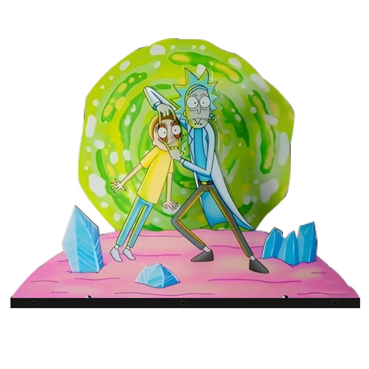 Rick & Morty Pinball Topper 3D Acrylic LED Topper, For Spooky Pinball Machine, Pinball Topper