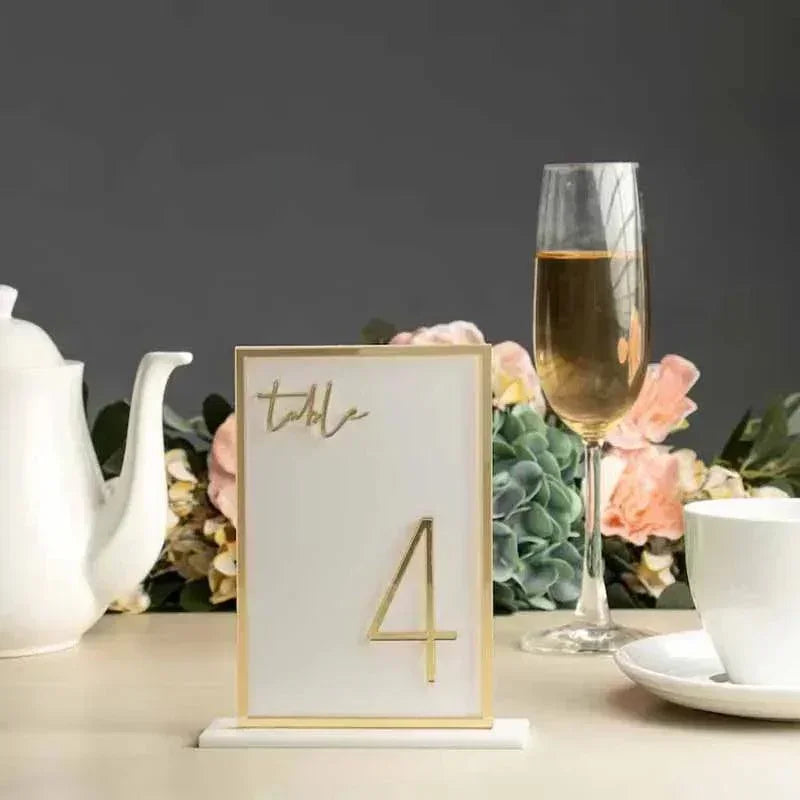 Number Display Reception Acrylic Wedding Reception Table Numbers With Stands Birthday Decor Ann ...