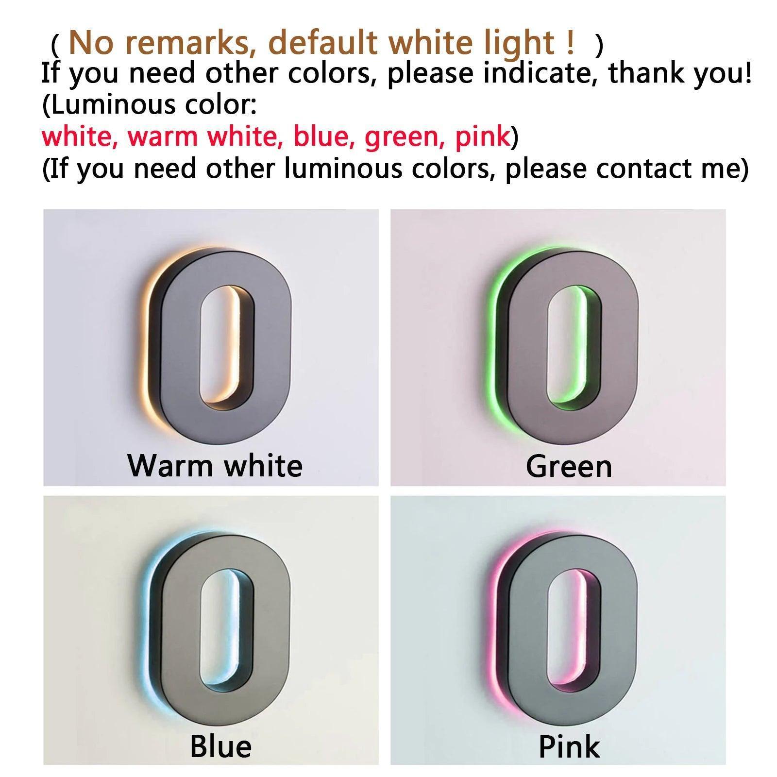 3D Custom Mini Digital Led Light Word Acrylic Number Plate Door Head S ...