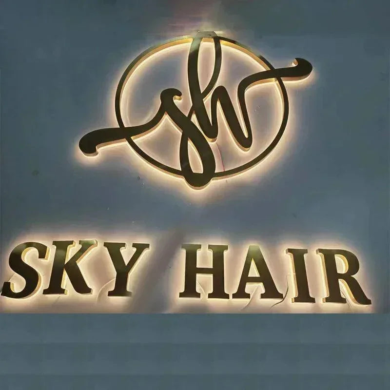 Custom Business Logo, Business Sign, Light Up Sign, Salon Decor, Meta ...