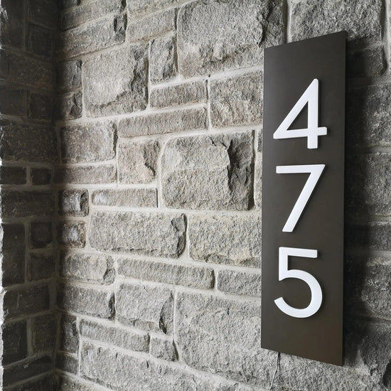 Personalized Custom Number lighted LED Black Matte Plate Acrylic 3D Fl ...
