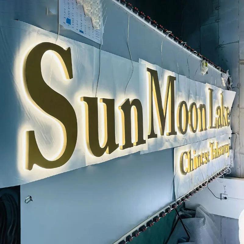 Custom Business Logo, Business Sign, Light Up Sign, Salon Decor, Meta ...