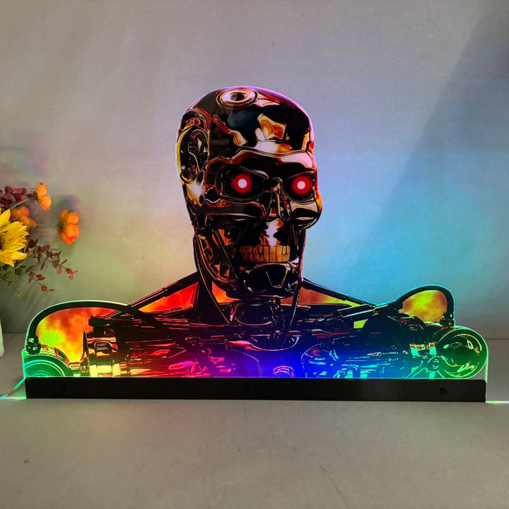 Terminator 2 T2 Pinball Acrylic LED Topper, for Pinball Machine, Pinball Topper