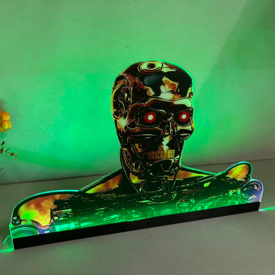 Terminator 2 T2 Pinball Acrylic LED Topper, for Pinball Machine, Pinball Topper