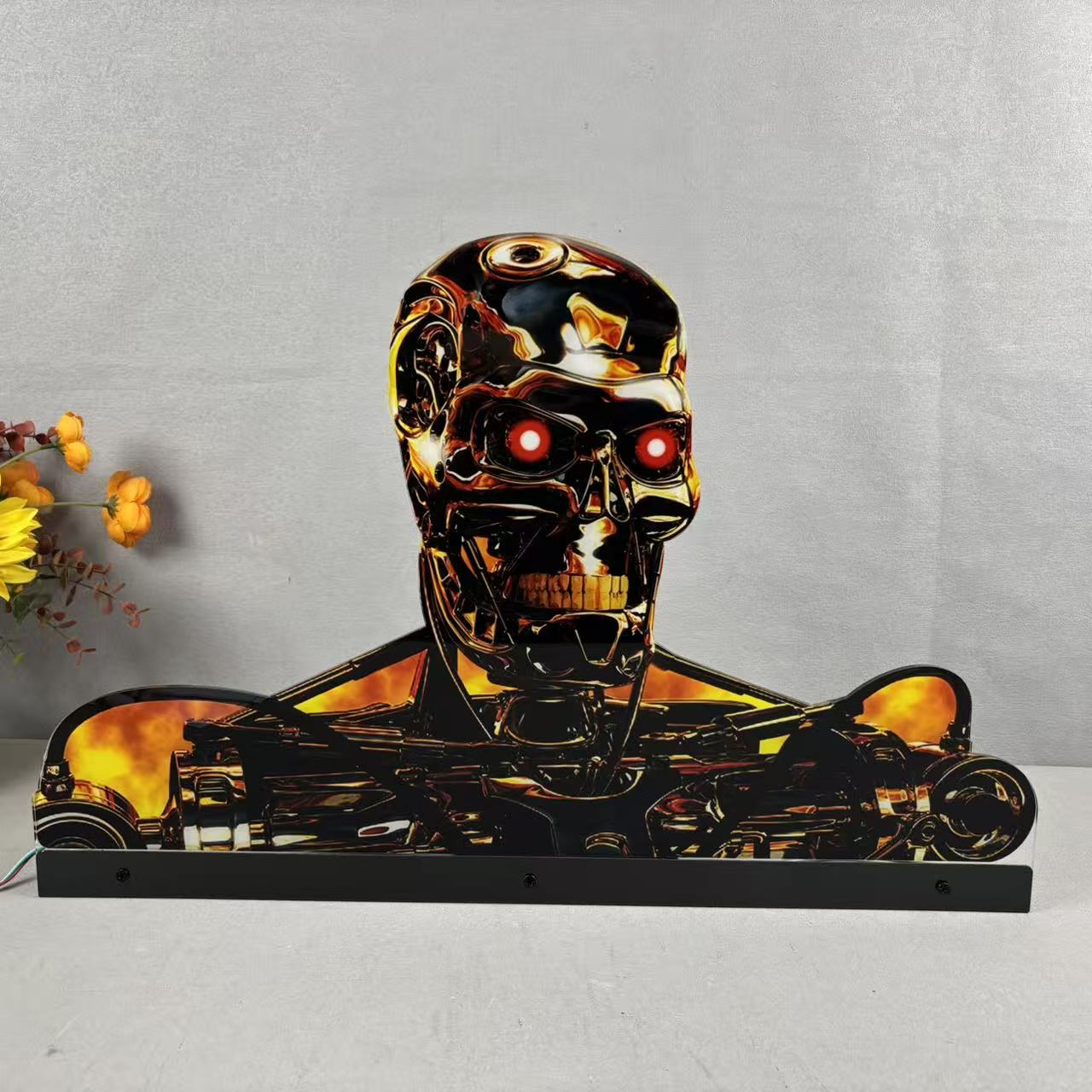 Terminator 2 T2 Pinball Acrylic LED Topper, for Pinball Machine, Pinball Topper