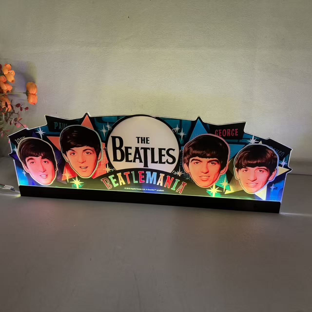 Décoration de flipper The Beatles DIAMOND Edition, pour flipper Stern, parfaite pour la salle de jeux Décoration de flipper 3D en acrylique LED, pour flipper Stern, décoration de flipper