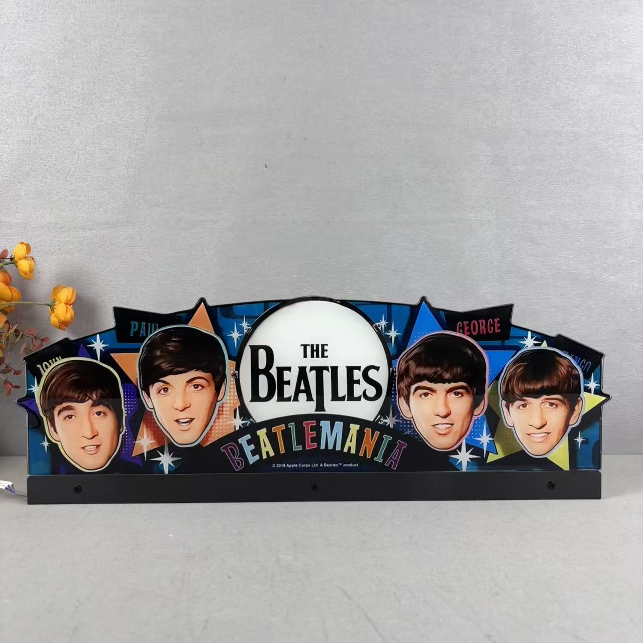 Décoration de flipper The Beatles DIAMOND Edition, pour flipper Stern, parfaite pour la salle de jeux Décoration de flipper 3D en acrylique LED, pour flipper Stern, décoration de flipper