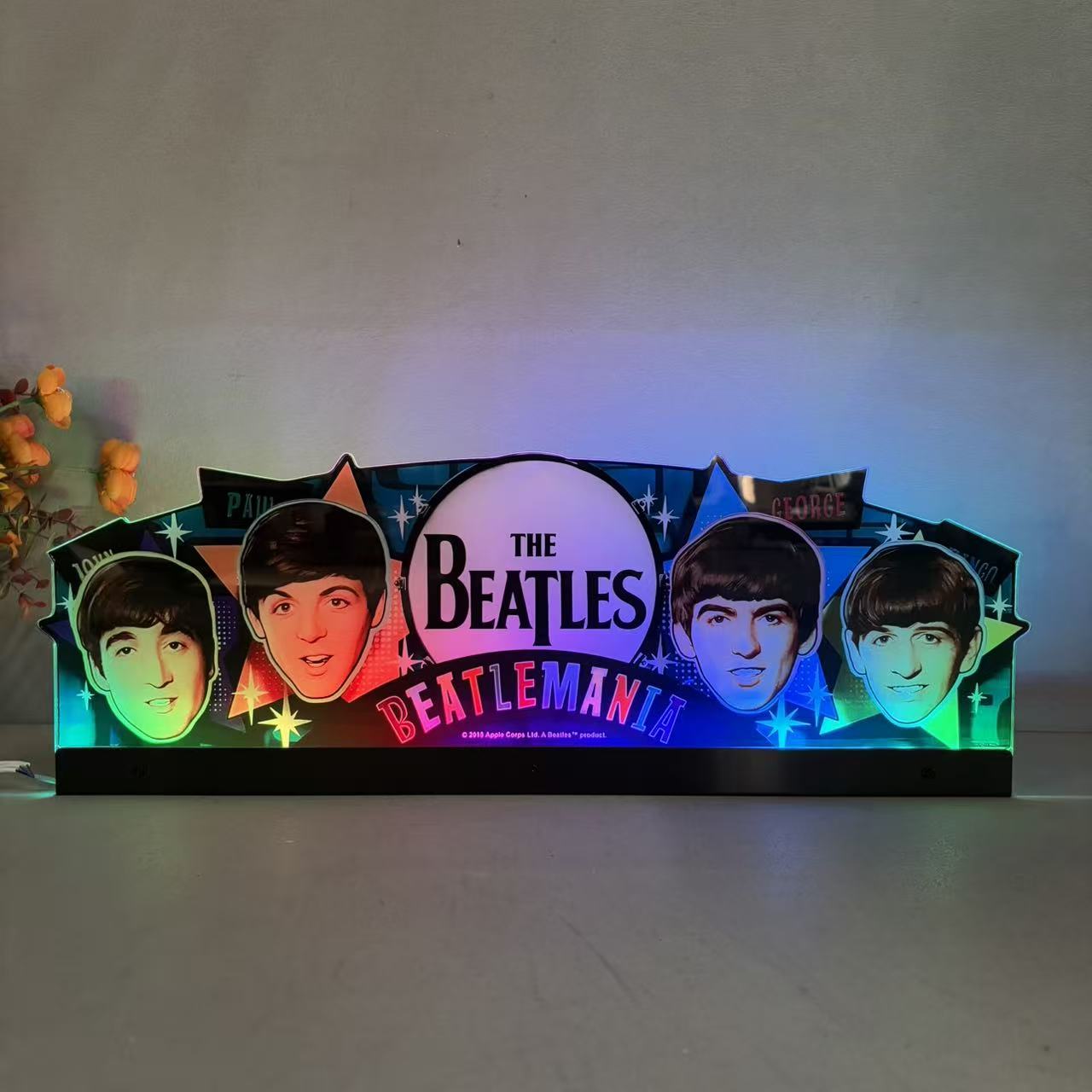 Décoration de flipper The Beatles DIAMOND Edition, pour flipper Stern, parfaite pour la salle de jeux Décoration de flipper 3D en acrylique LED, pour flipper Stern, décoration de flipper