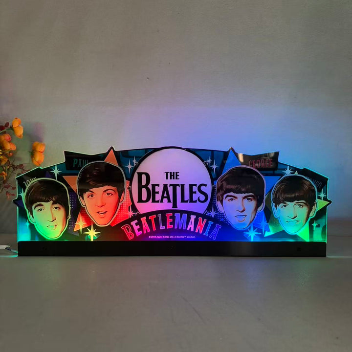 The Beatles DIAMOND Edition Pinball Topper, For Stern Pinball Machine, Perfect for Game Room Pinball Topper 3D Acrylic LED Topper, Pinball Topper