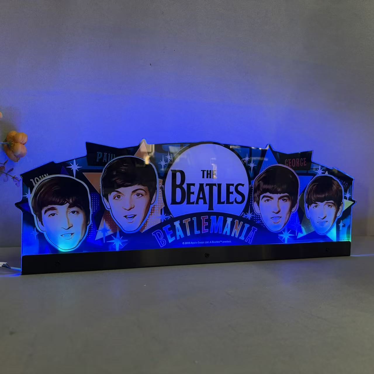Décoration de flipper The Beatles DIAMOND Edition, pour flipper Stern, parfaite pour la salle de jeux Décoration de flipper 3D en acrylique LED, pour flipper Stern, décoration de flipper