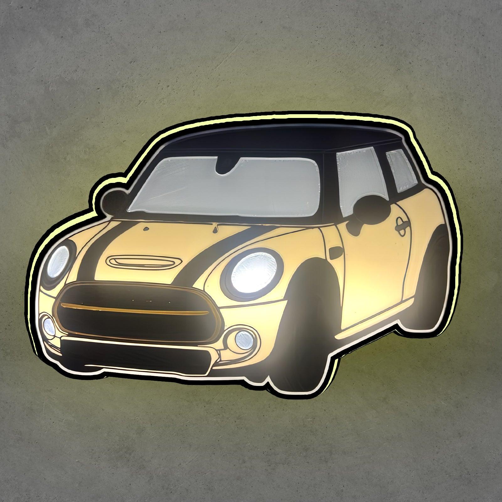 MINI COOPER mehrfarbige 3D-gedruckte Leuchtbox