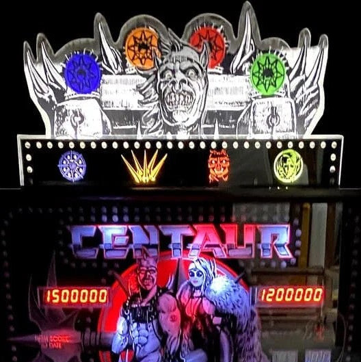 Centaur Pinball Topper 3D Acrylic LED Topper, for Bally Pinball Machine, Pinball Topper