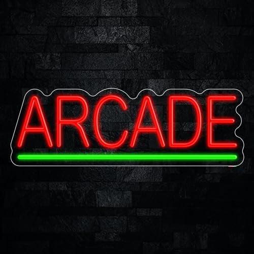 LED-Neonreklame im Arcade-Stil, 61 cm lang x 20 cm hoch