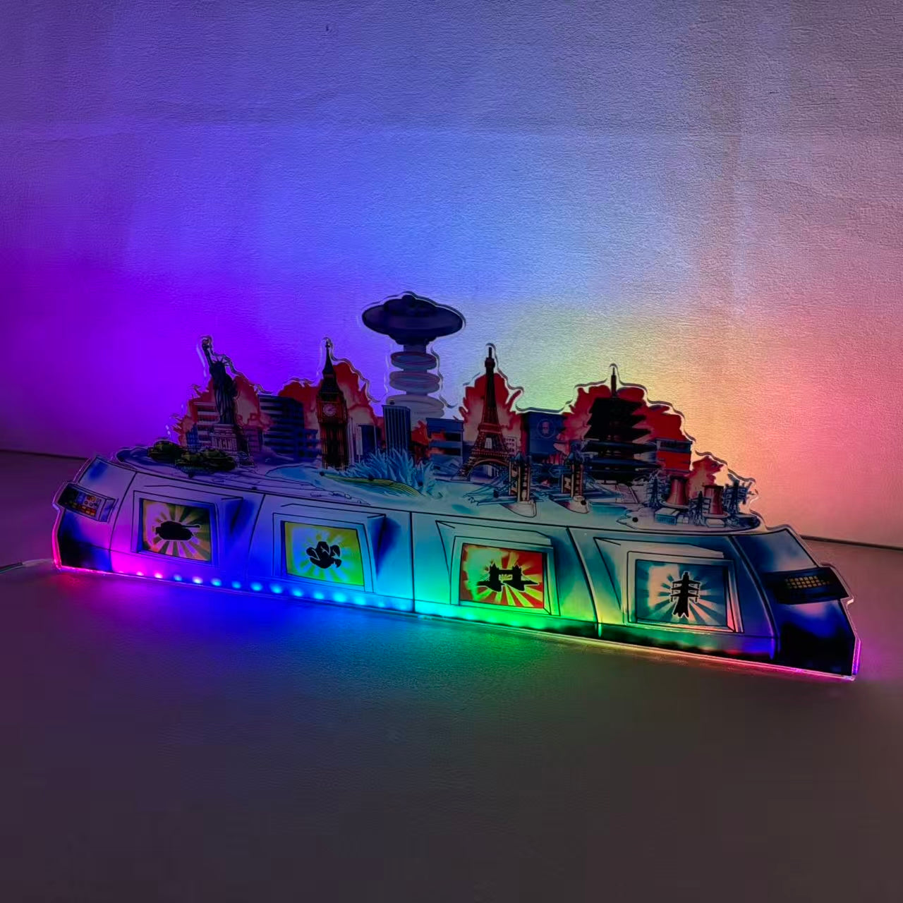 Décoration LED acrylique Godzilla Pinball, pour flipper, décoration de flipper