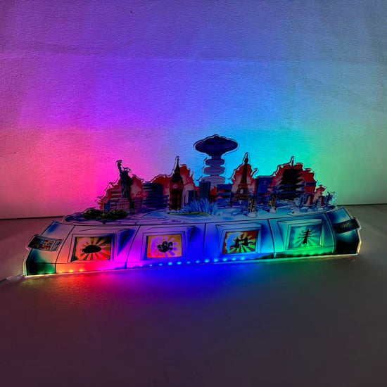 Décoration LED acrylique Godzilla Pinball, pour flipper, décoration de flipper