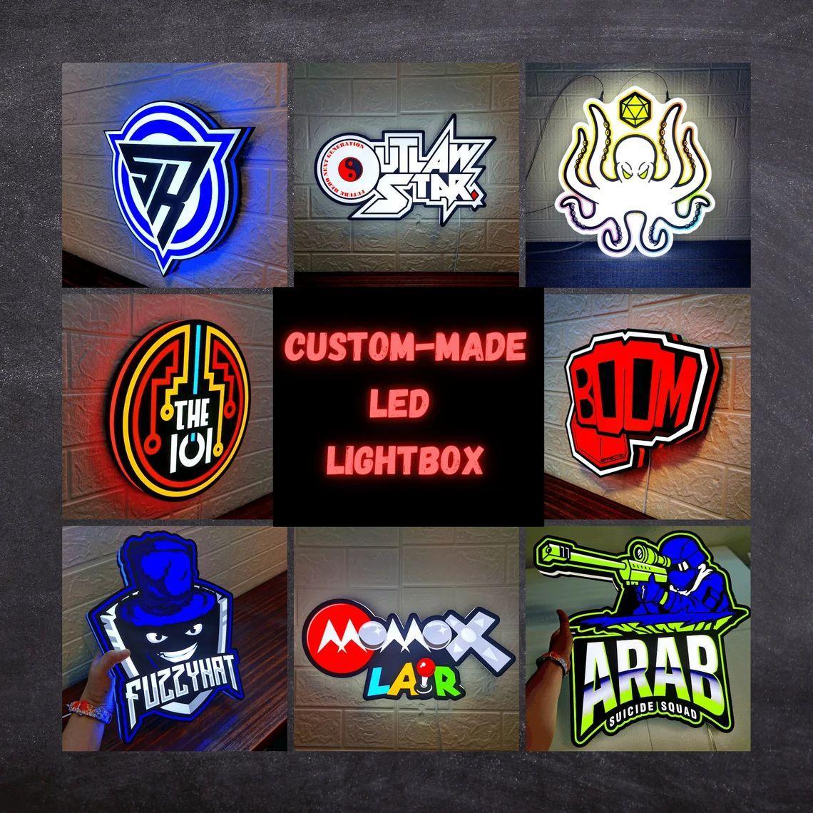 Light Box Logo Custom Custom 3D Printed Light Boxes - Design your logo/brand/image 3d printe ...