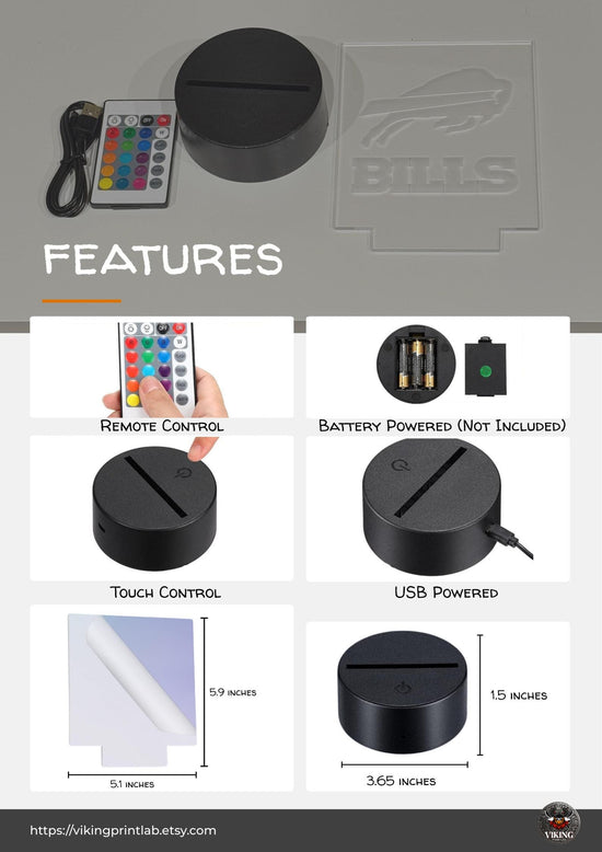 Custom Laser Engraved LED Gaming Light, Color Changing Desk Lamp, Personalized Logo Decor