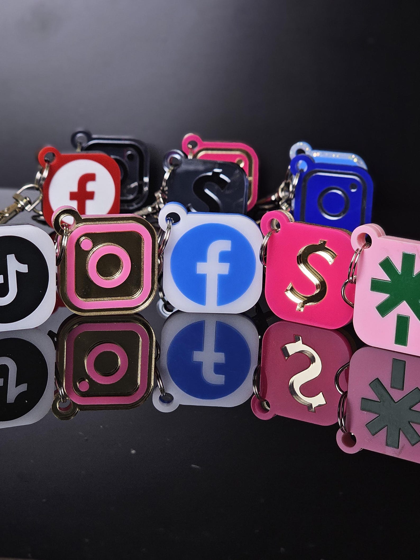 BUSINESS DECORacrylic signboardCustom NFC Social Media Keychain Acrylic • 42 Color Combos • Digital Business Card