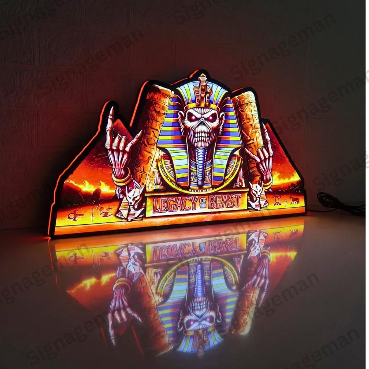 Iron Maiden Legacy of the Beast 24" LED Pinball Topper