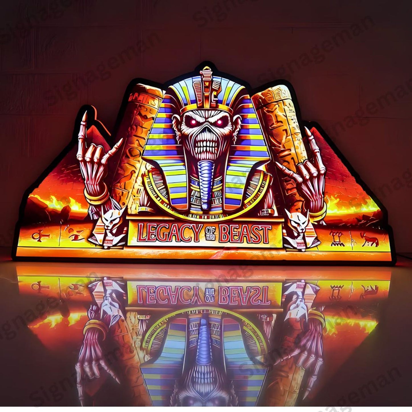 Iron Maiden Legacy of the Beast 24" LED Pinball Topper