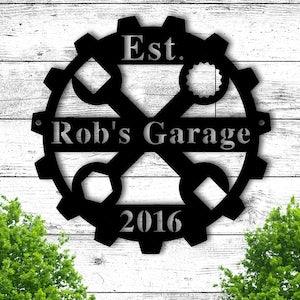 Personalized Garage Metal Wall Art