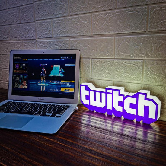 Streamers Led Signs Twitch Logo LED Light Sign | Powered by USB and Fully Dimmable ...