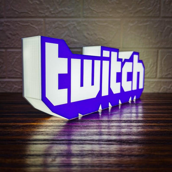 Streamers Led Signs Twitch Logo LED Light Sign | Powered by USB and Fully Dimmable ...