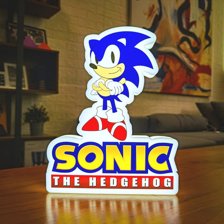 Sonic The Hedgehog Lightbox, Hedgehog Gifts, 3D Printed and Powered By USB with Dimming Function, Great For SEGA Fans