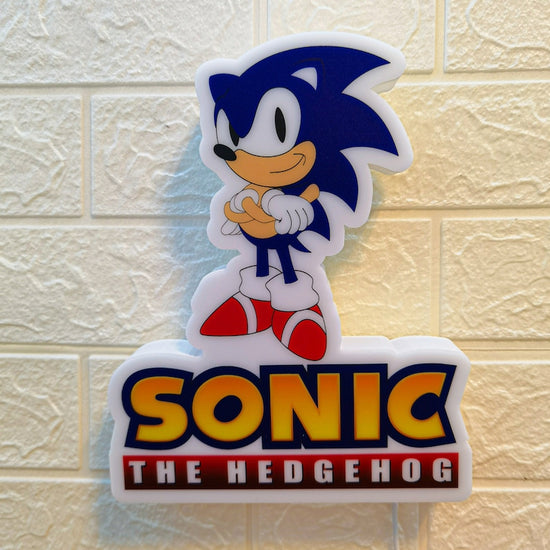 Sonic The Hedgehog Lightbox, Hedgehog Gifts, 3D Printed and Powered By USB with Dimming Function, Great For SEGA Fans