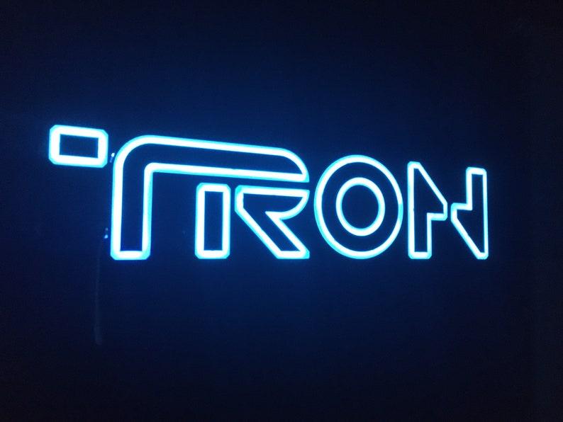 Tron Led Sign TRON Legacy style 3D Printed RGB LED illuminated wall sign – FYLZGO Signs