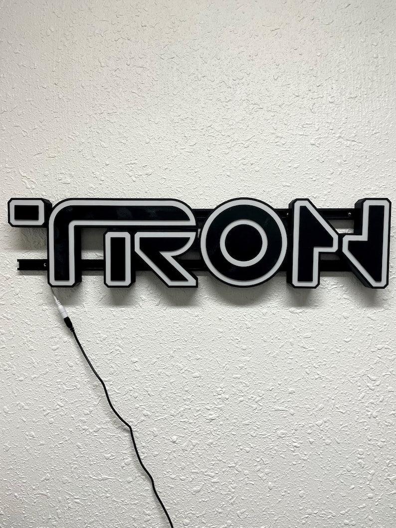 Tron Led Sign TRON Legacy style 3D Printed RGB LED illuminated wall sign – FYLZGO Signs
