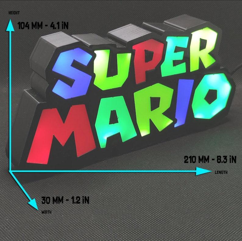 Super Mario Brothers inspired Logo - LED Lightbox Sign/Lamp – FYLZGO Signs