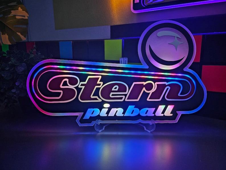 Pinball Logo Sign w/ Changeable Animation Light | Led - Neon Game Roo ...