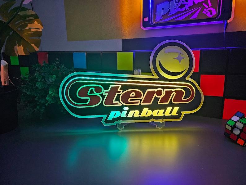 Pinball Logo Sign w/ Changeable Animation Light | Led - Neon Game Roo ...