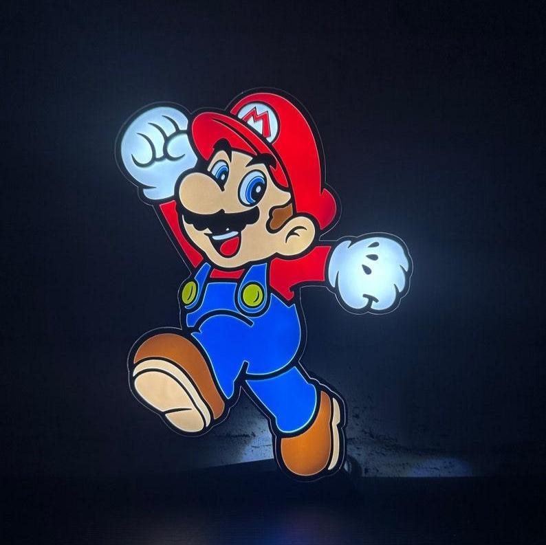 Mario Bros Led LightBox Sign Lamp Room Decoration - FYLZGO Signs