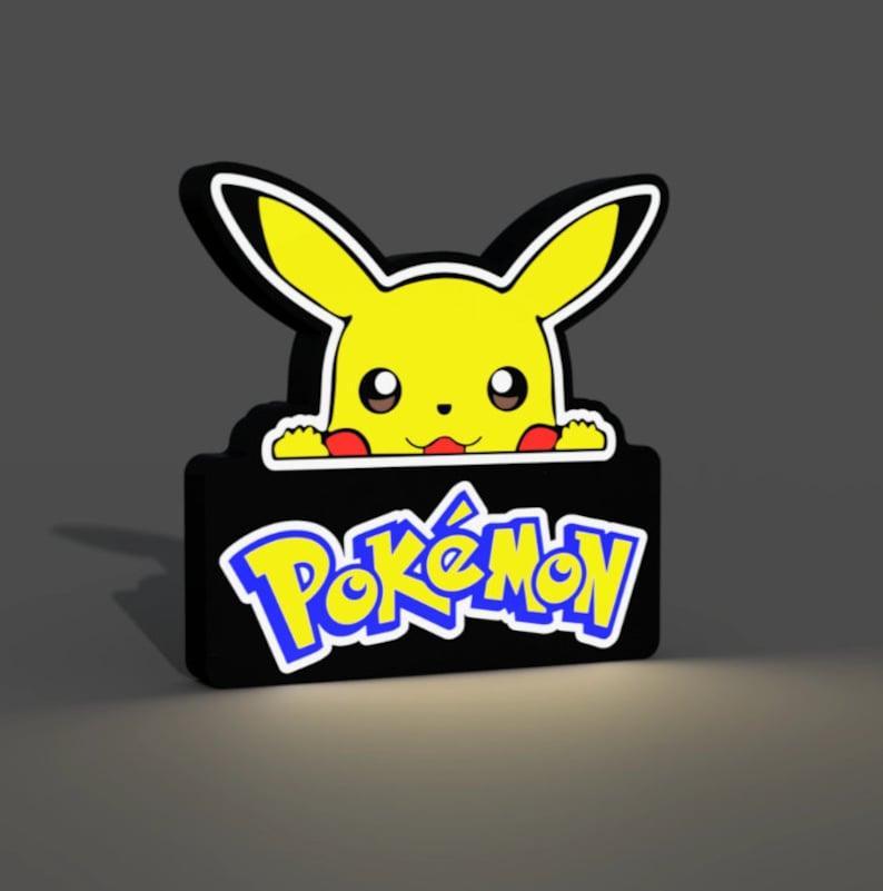 Pikachu Letrero Led Pikachu Pokeman sitting inspired LED Lightbox Sign/Lamp – FYLZGO