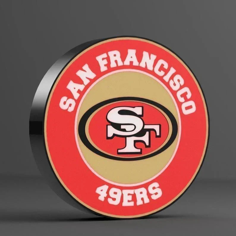 San Francisco 49’ers Lightbox LED RGB w/Remote. 3d Art, Sign, Table sign, Bar art 10x9. Usb powered
