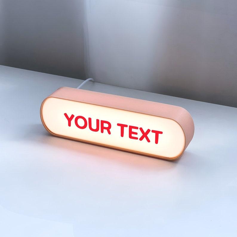 Personalized light box, custom light box, Custom text led sign, Person ...