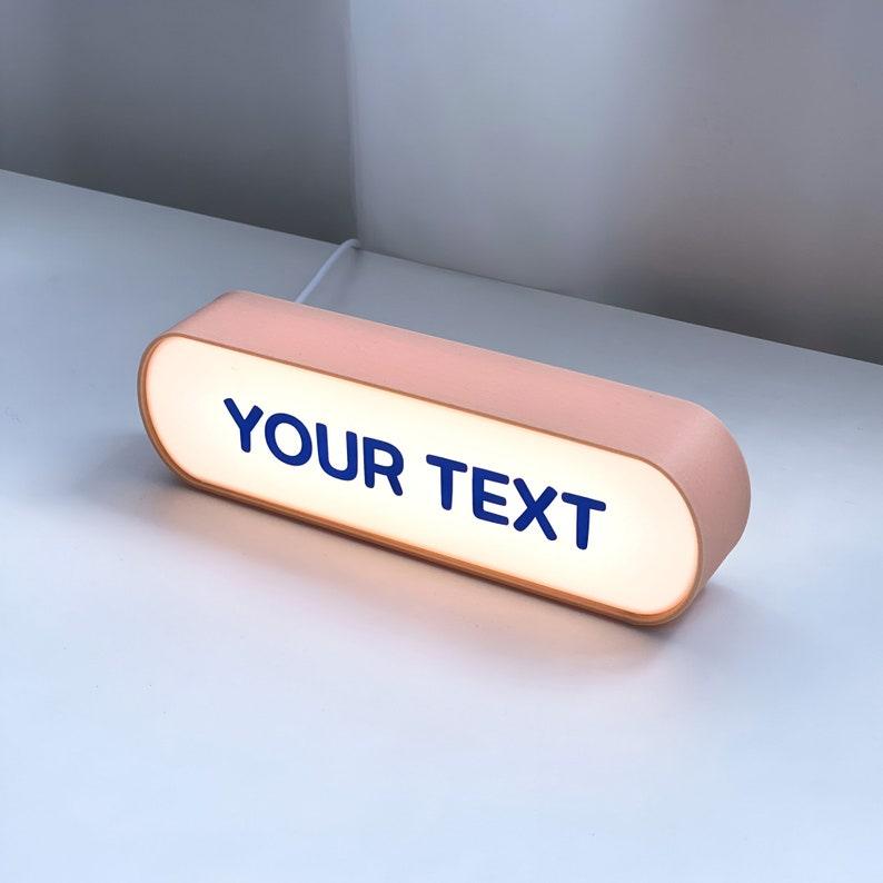 Personalized light box, custom light box, Custom text led sign, Person ...