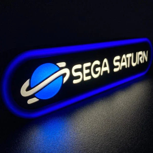 Sega Saturn 3d Printed Led Sign