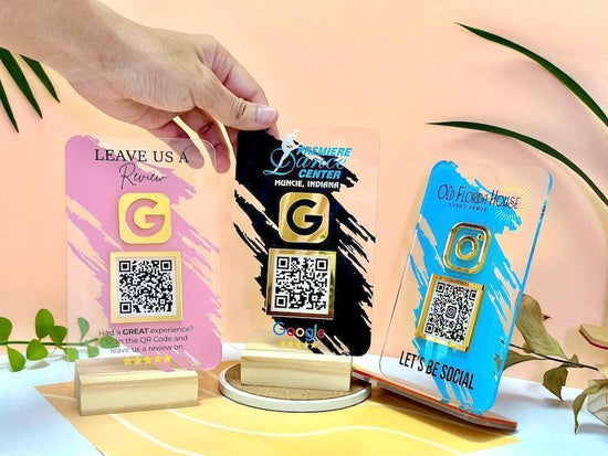 Custom QR Code Sign, Social Media QR Code Sign, QR Code Display Sign ...