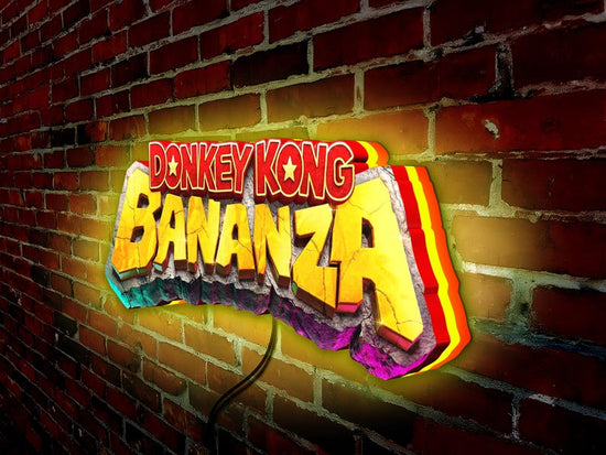 Donkey Kong Banana Bonanza – 3D LED Lightbox – Go Bananas with Retro Power