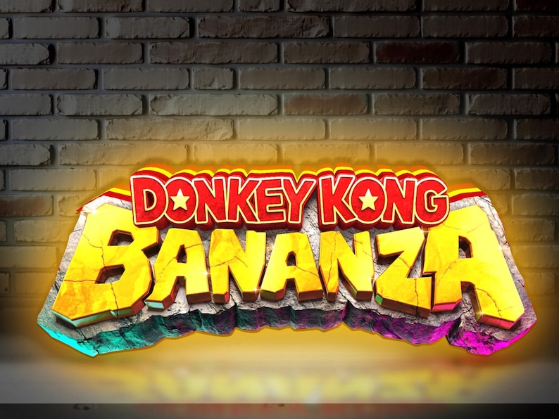 Donkey Kong Banana Bonanza – 3D LED Lightbox – Go Bananas with Retro Power