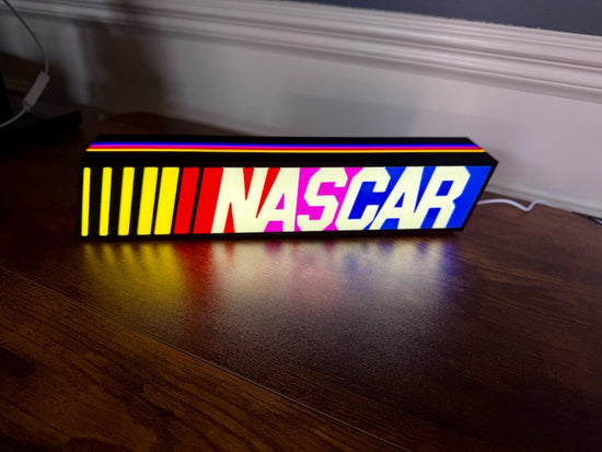 NASCAR lit LED Sign | Wall Decor | video game | F1 | Gift for Him | Mancave | computer | race car fan