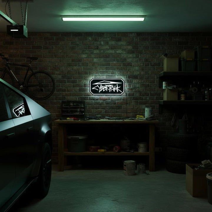 Tesla Cybertruck LED Sign – Dimmable USB Neon Wall Art