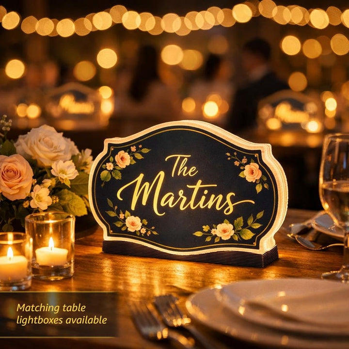 Custom Wedding Emblem | Printable Welcome Sign Design | 3D Printed Lightbox-Ready Artwork